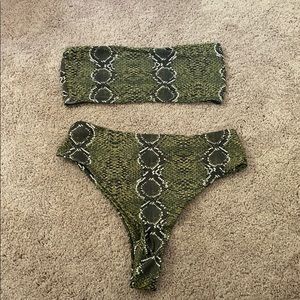 Snakeskin bikini set
